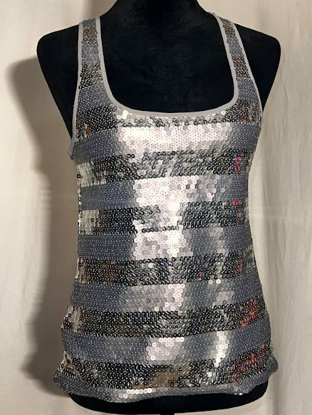 Old Navy Sequined Racerback Tank Top, Small
